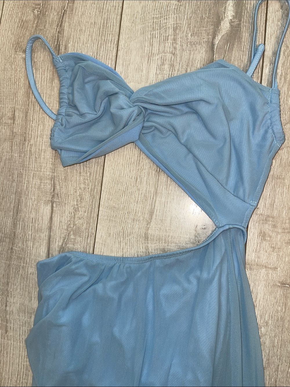 Light Blue Cutout Maxi Dress XS- never worn! - Picture 6 of 7